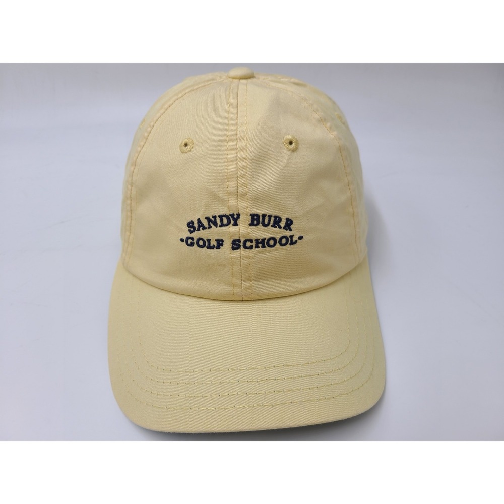 Sandy Burr Golf School American Needle Adjustable Hat Cap Club Course Men Yellow